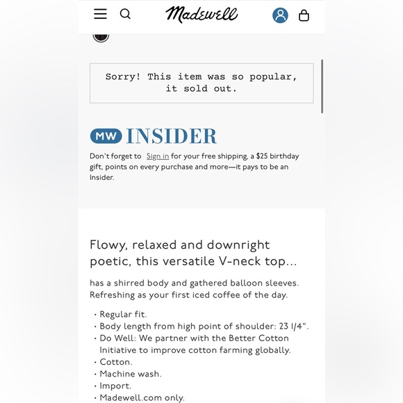 NWT Madewell Monterey Top in True Black, L - Picture 14 of 14